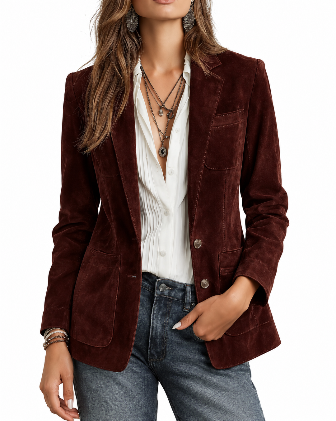 Suède look blazer