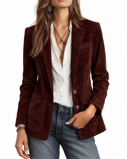 Suède look blazer