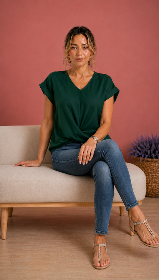 Shirt met drappage