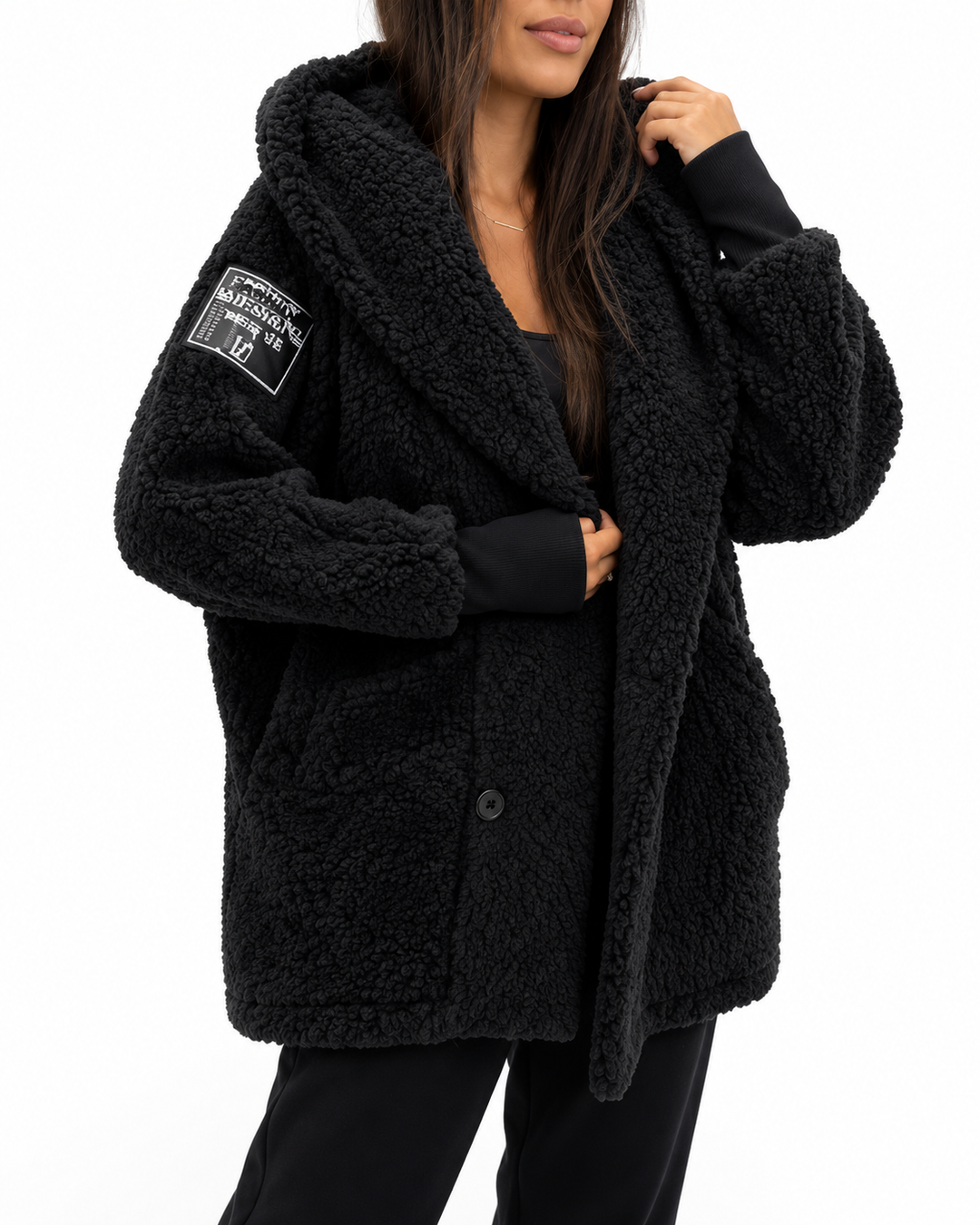 Oversized Teddy Jas met Capuchon