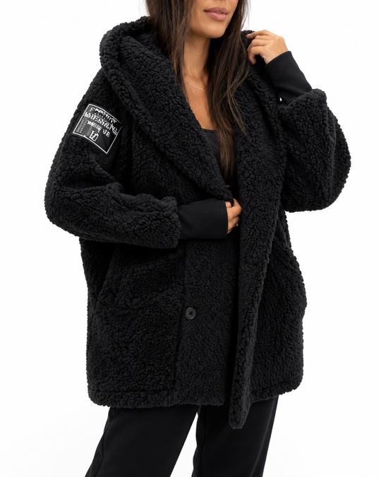 Oversized Teddy Jas met Capuchon