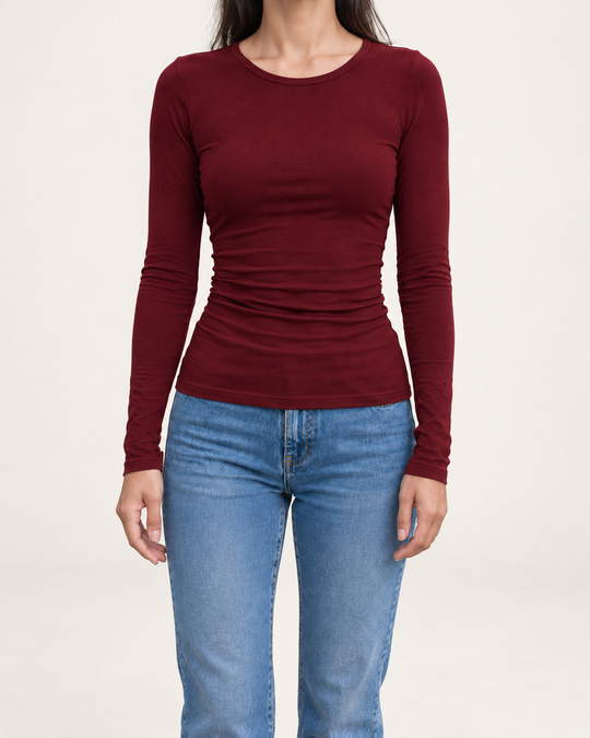 Slim fit truitje met lange mouw