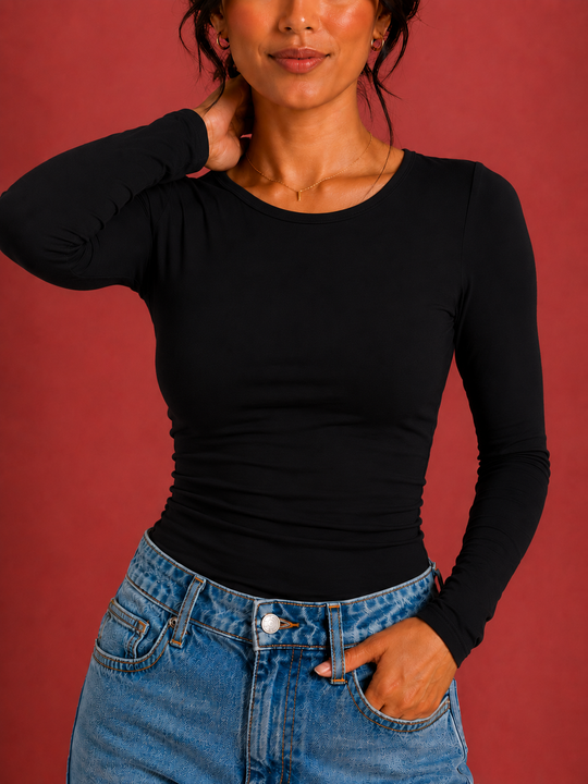 Slim fit truitje met lange mouw
