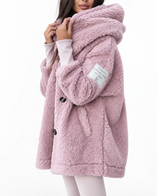 Oversized Teddy Jas met Capuchon