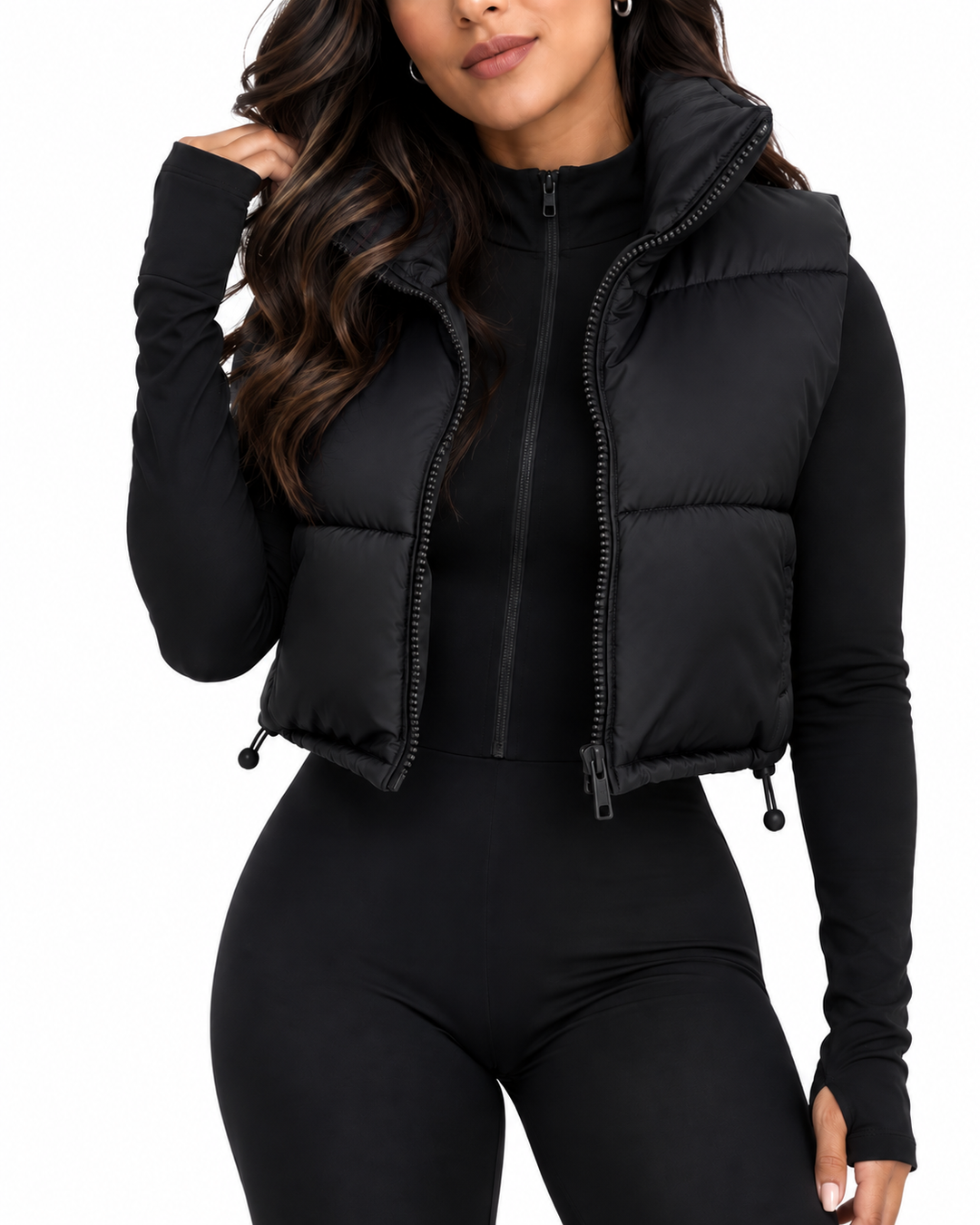 Cropped Puffer Vest