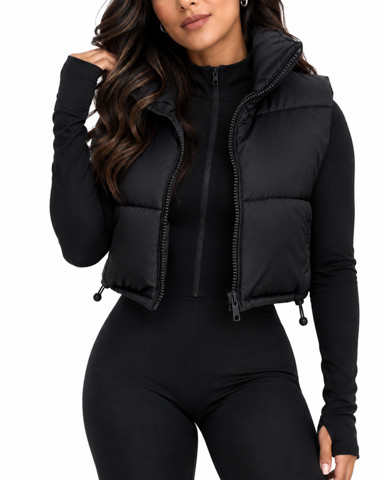 Cropped Puffer Vest