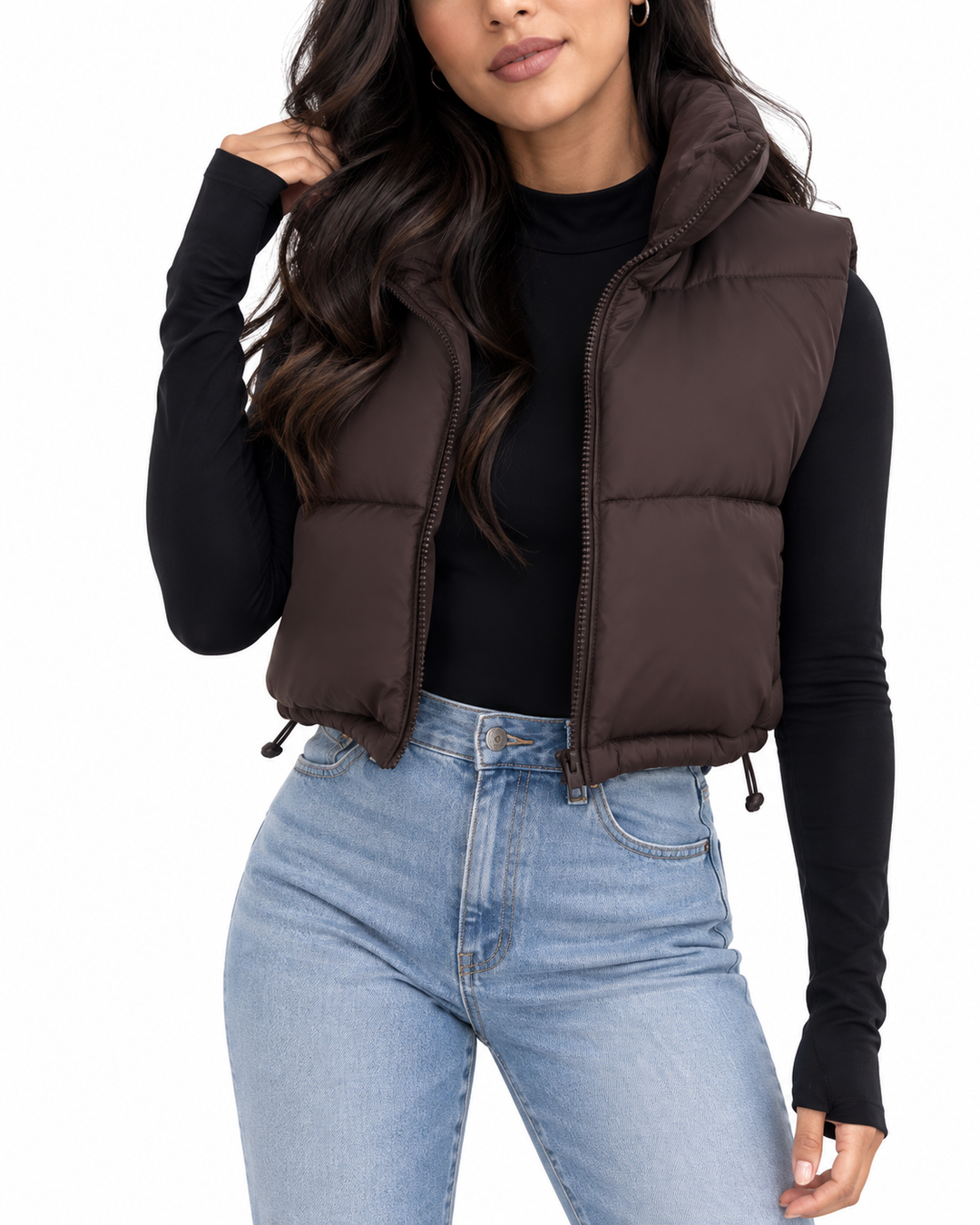 Cropped Puffer Vest