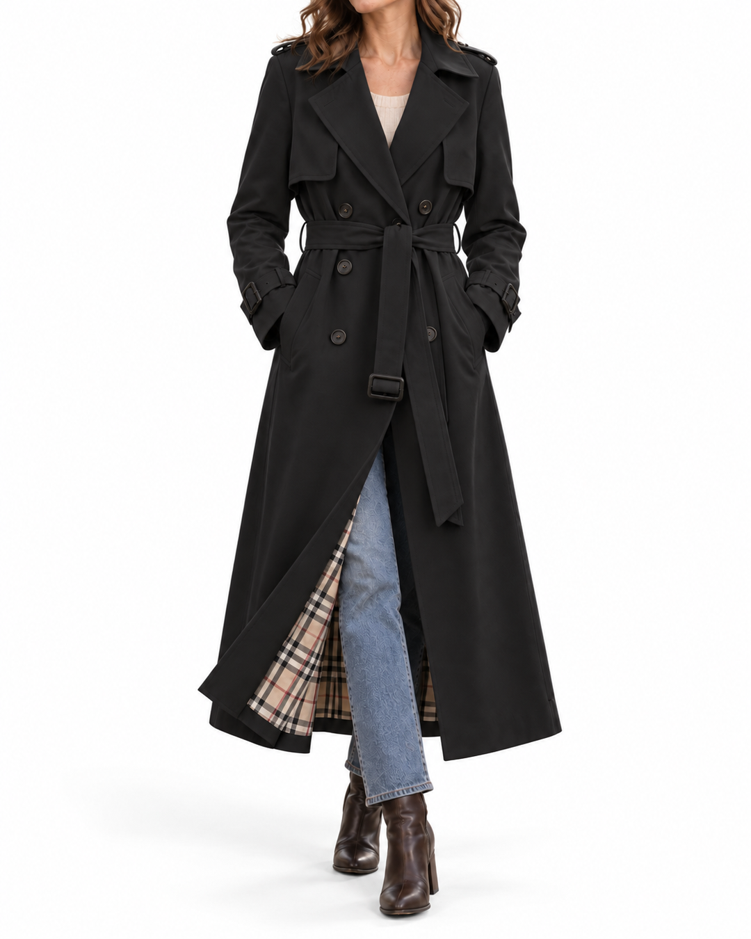 Lange Trenchcoat met Ceintuur