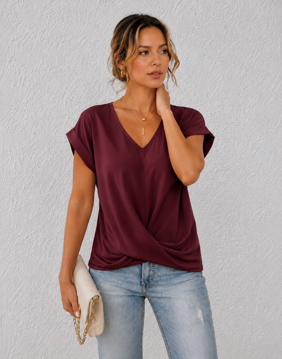 Shirt met drappage