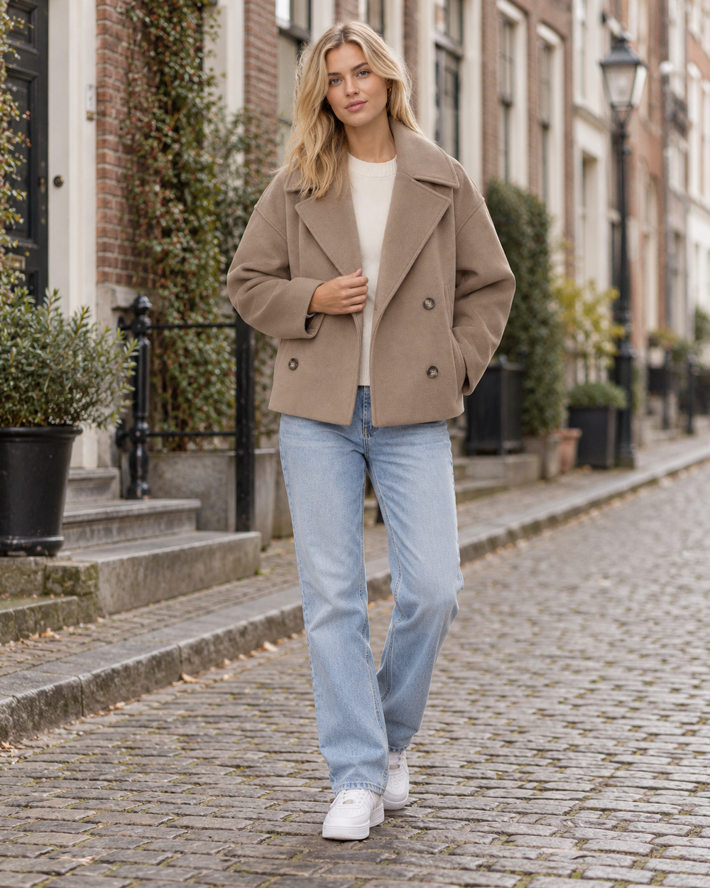 Korte trenchcoat