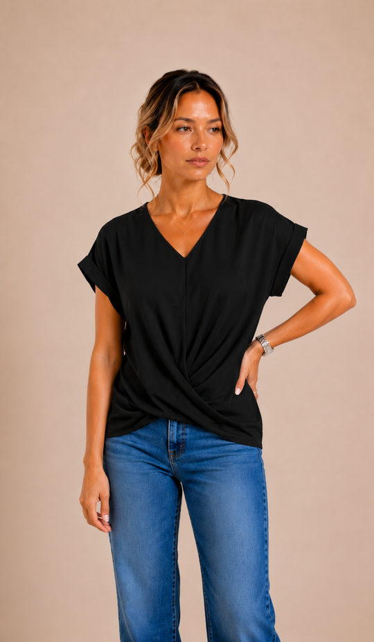Shirt met drappage