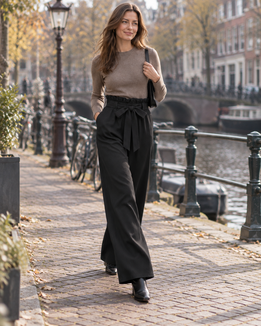 Paperbag Broek met Strikceintuur