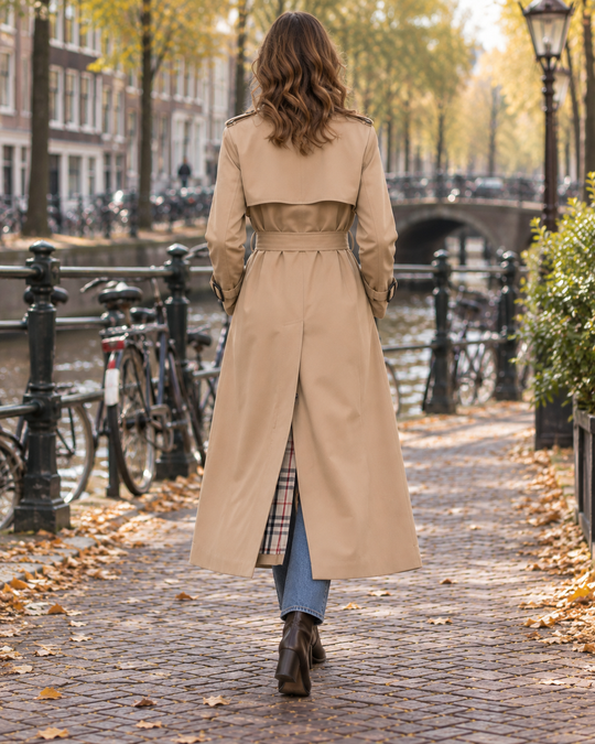 Lange Trenchcoat met Ceintuur