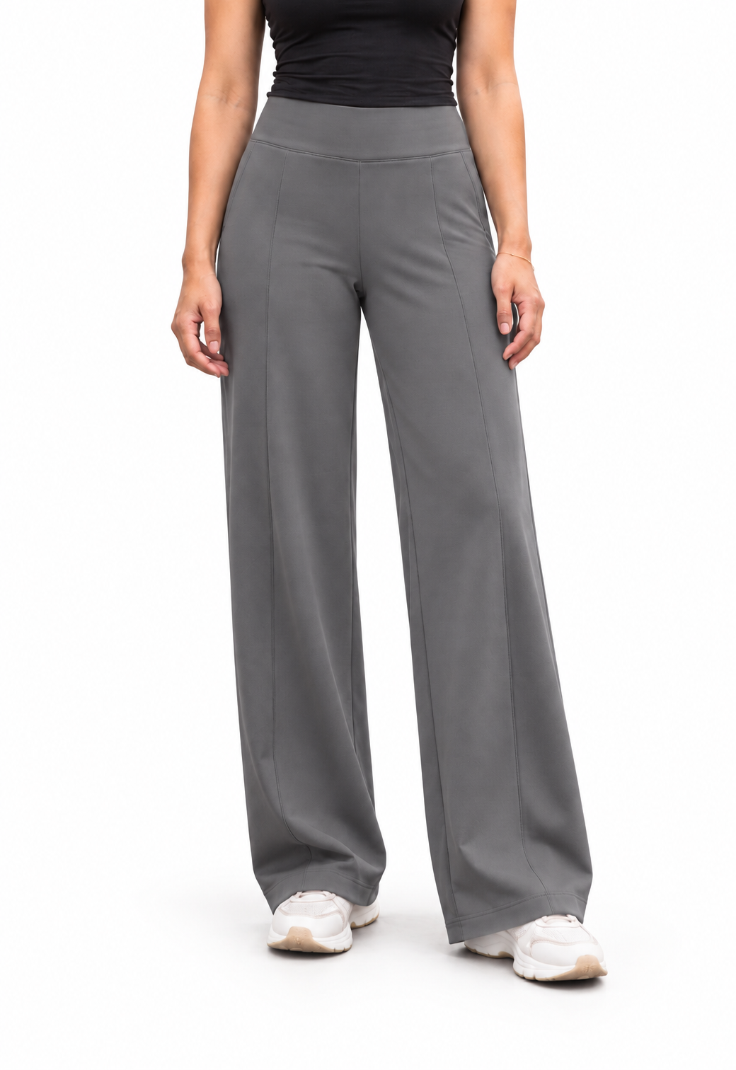 Wijde Comfortbroek met Hoge Elastische Taille