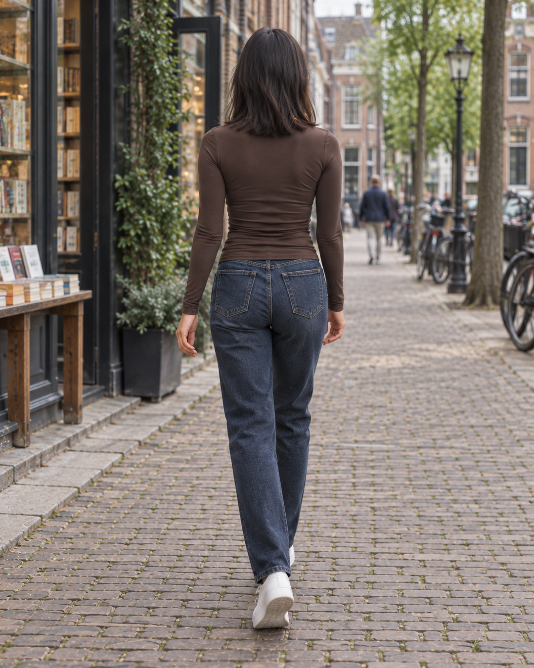 Slim fit truitje met lange mouw