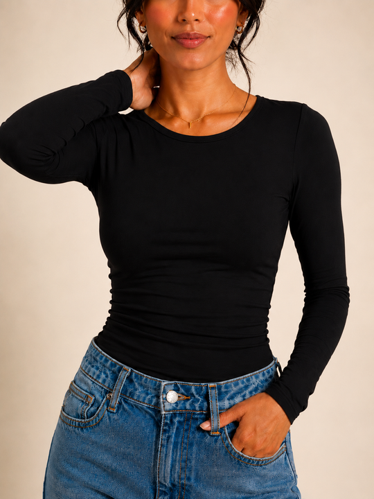 Slim fit truitje met lange mouw