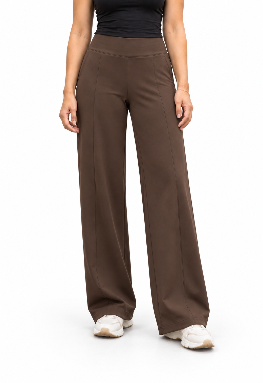 Wijde Comfortbroek met Hoge Elastische Taille