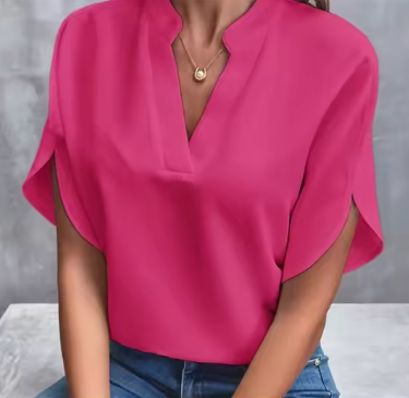 Damesblouse met V-hals