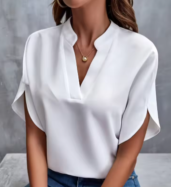 Damesblouse met V-hals