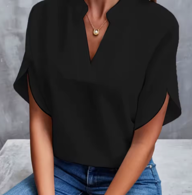 Damesblouse met V-hals