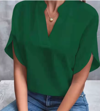 Damesblouse met V-hals