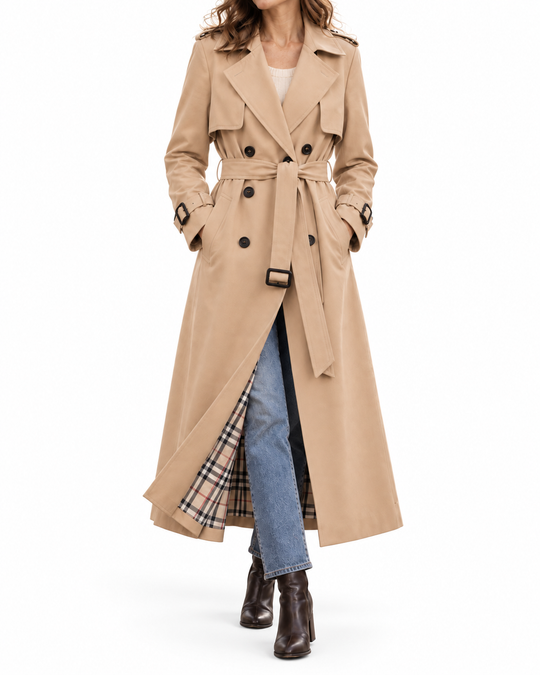 Lange Trenchcoat met Ceintuur