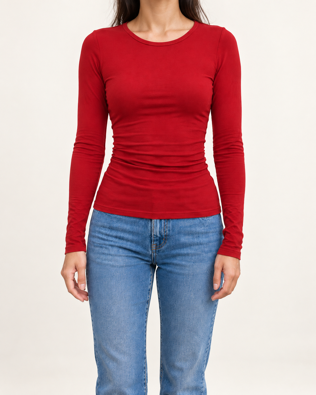 Slim fit truitje met lange mouw