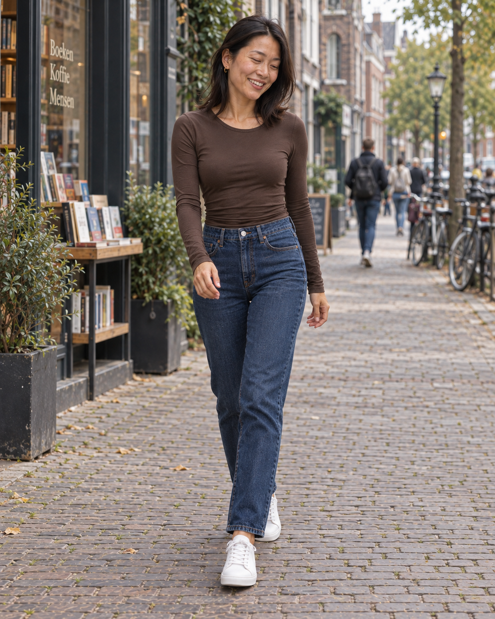 Slim fit truitje met lange mouw