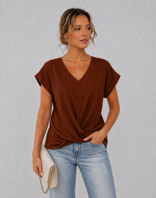 Shirt met drappage