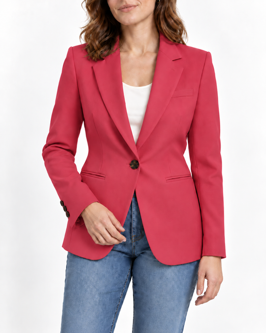 Klassieke Blazer met Enkele Knoop