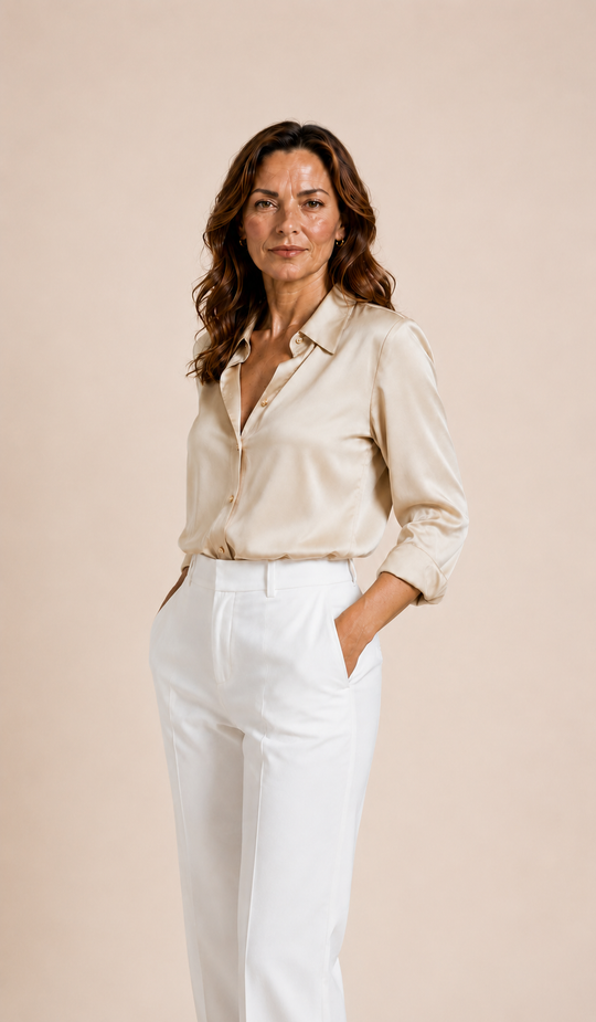 Satijnen blouse