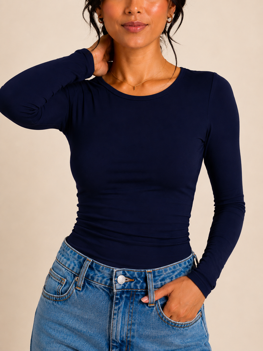 Slim fit truitje met lange mouw