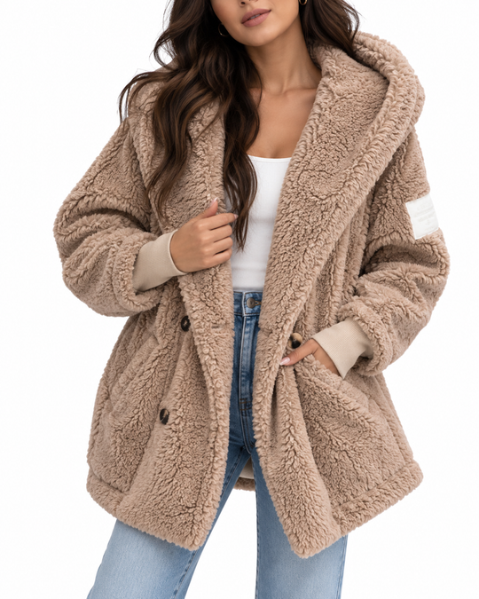 Oversized Teddy Jas met Capuchon