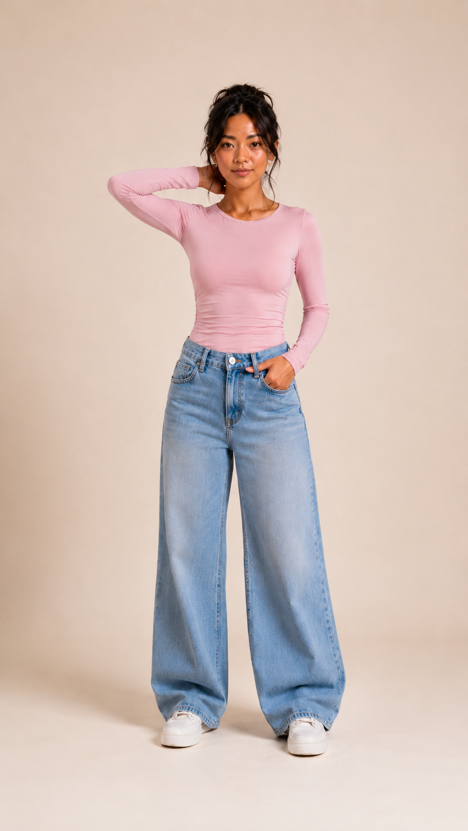 Slim fit truitje met lange mouw