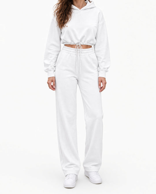 2-delig Trainingspak — Cropped Hoodie en Wijde Joggingbroek
