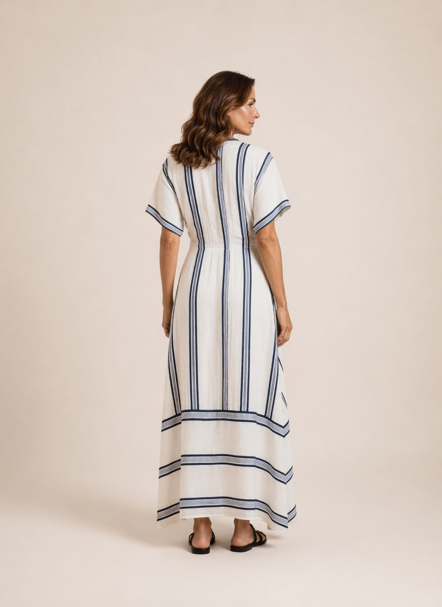 Boho strand jurk met V-hals