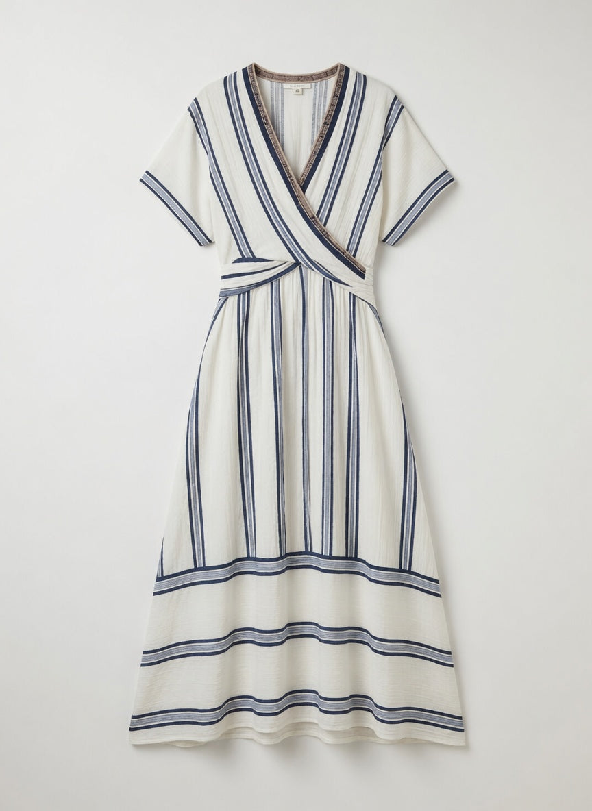 Boho strand jurk met V-hals