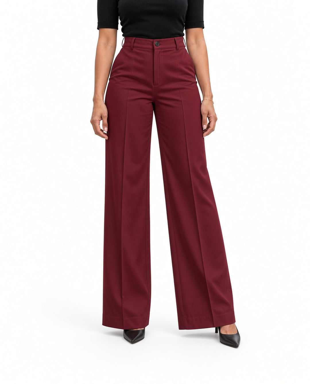 Hooggetailleerde Wide-leg Broek